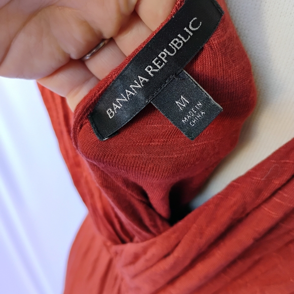 Banana Republic Red Maxi Goddess Dress With Smocked Waist & Pockets - Picture 5 of 7